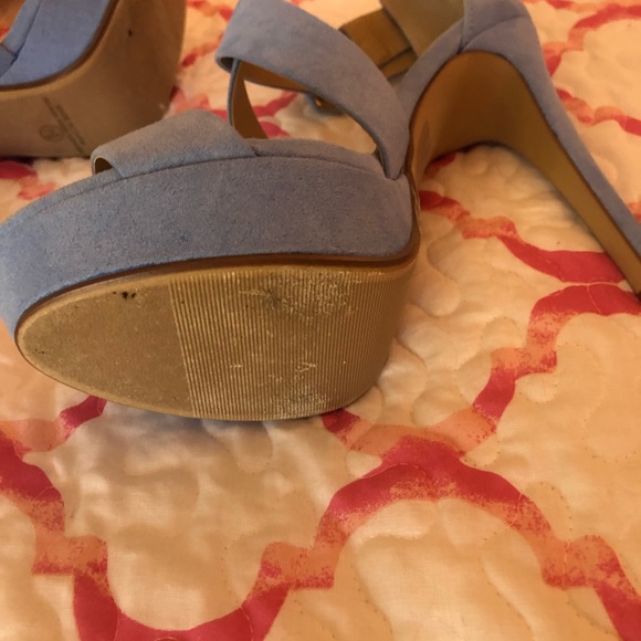 Periwinkle Sexy 5” High-heel Suede Sandals with 1”1/8 Platform - Picture 7 of 8
